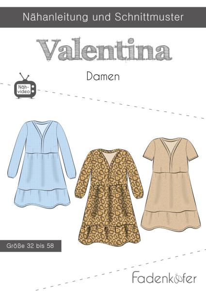 Fadenkäfer Papierschnittmuster Kleid Valentina Damen